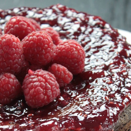 Gluten en lactosevrije chocoladetaart