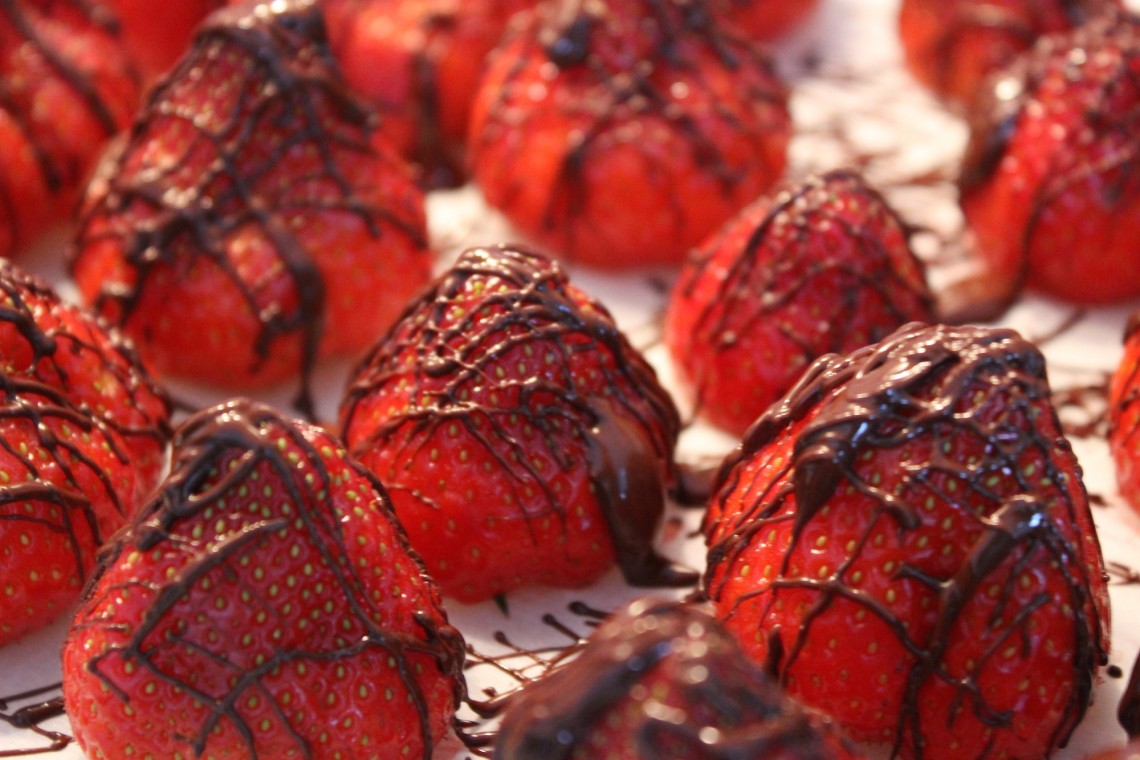 Strawberries with chocolate
