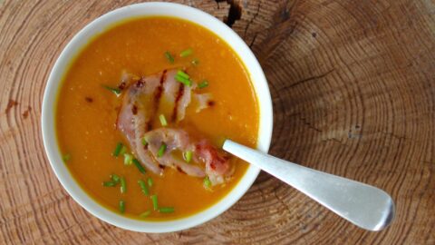 Wortelsoep met bacon